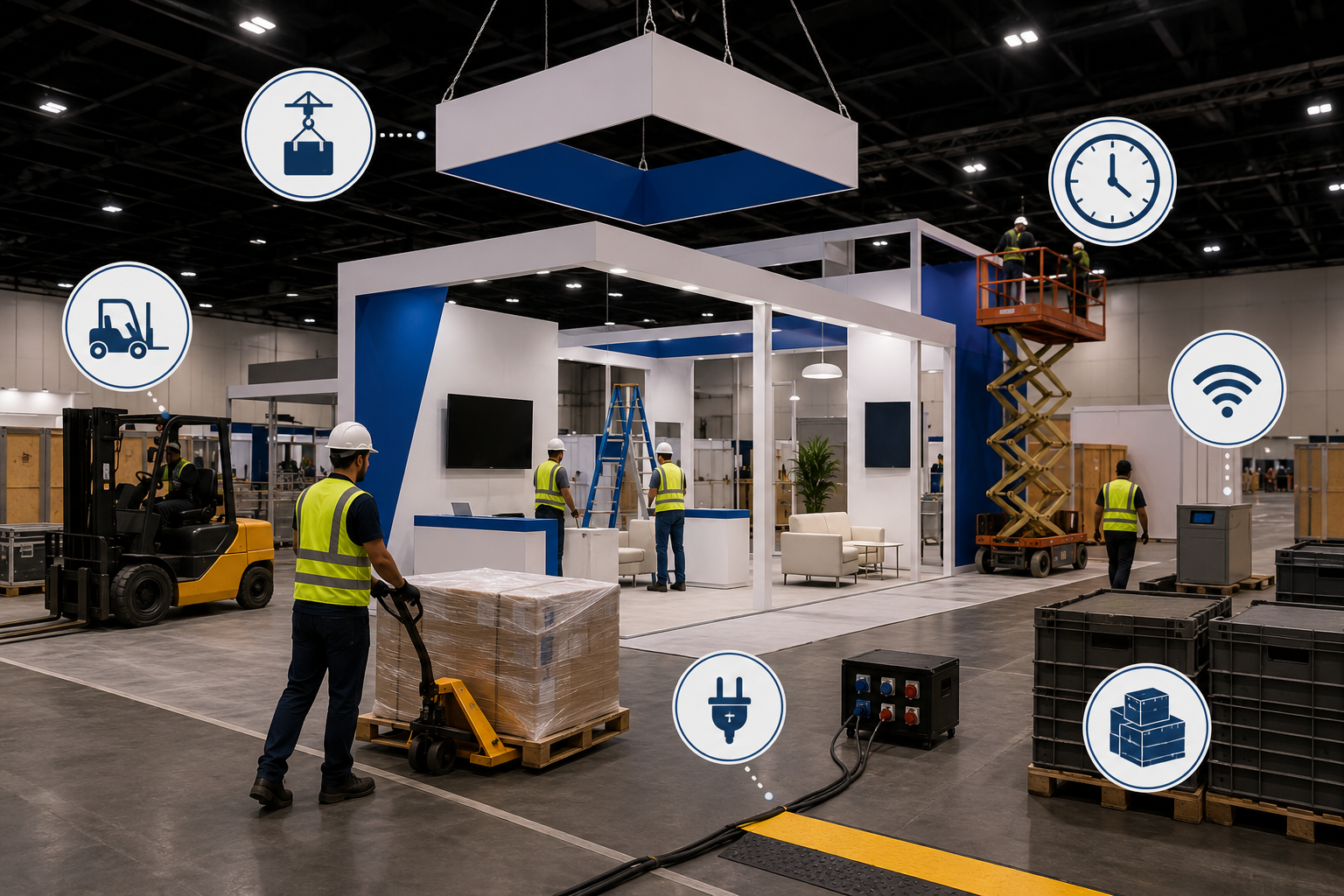 trade show booth installation and dismantling cost exclusions and services